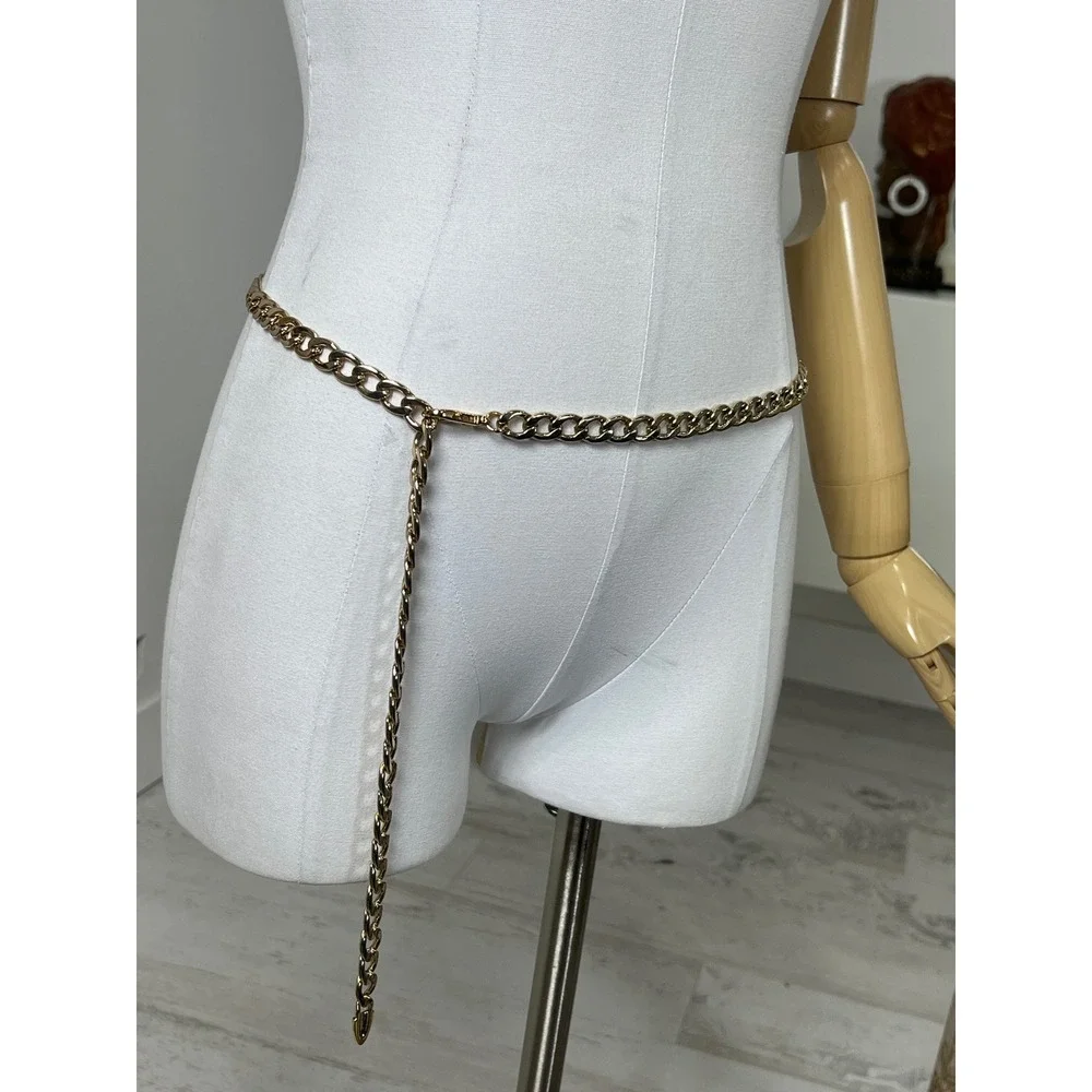 Gold Tone Chunky Chain Belt One Size Fits Most‎